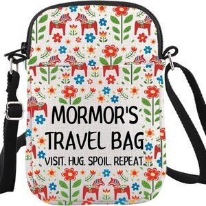 Swedish Mormor Crossbody Bag Canvas Unisex Gift for Mother or Mormor